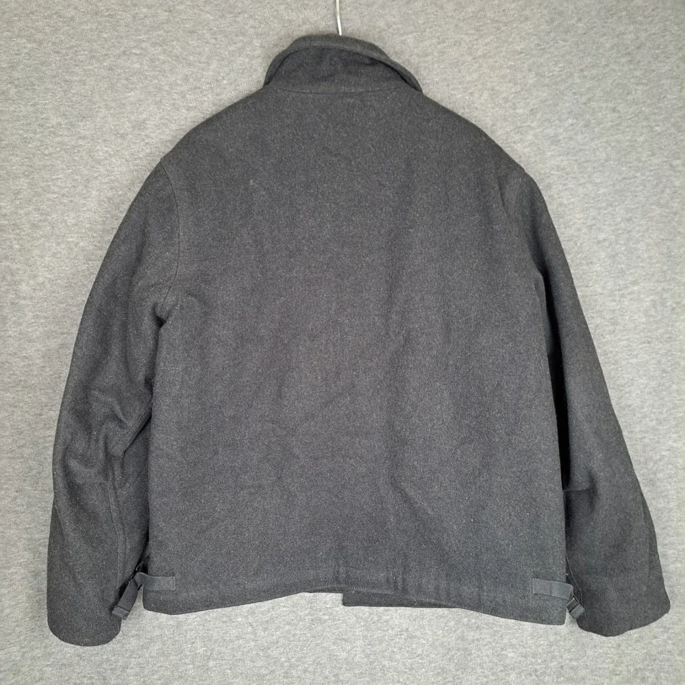Men's Old Navy Heavy Quilt Lined 70% Wool Peacoat Size Large